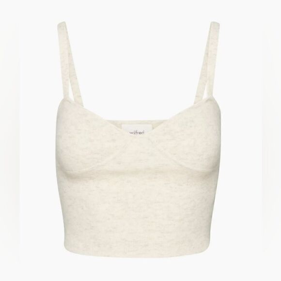 Wilfred Sicily Sweater, Heather Birch Bustier Sweater Tank Top, Plaited Knit | L - Picture 6 of 10